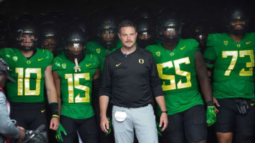 Dan Lanning was lauded for his effective, if not intellectually honest, pregame speech taking shots at the Colorado football program Mandatory Credit: The Register Guard