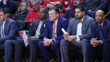 PISCATAWAY, NJ - FEBRUARY 25: Illinois Fighting Illini head coach Brad Underwood during the first half of the College Basketball Game between the Rutgers Scarlet Knights and the Illinois Fighting Illini on February 25, 2018, at the Louis Brown Athletic Center in Piscataway, NJ. (Photo by Rich Graessle/Icon Sportswire via Getty Images)