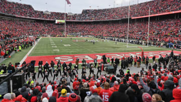 COLUMBUS, OH - NOVEMBER 23: A general view of Ohio Stadium as the Ohio State Buckeyes play against the Penn State Nittany Lions on November 23, 2019 in Columbus, Ohio. (Photo by Jamie Sabau/Getty Images) *** Local Caption ***