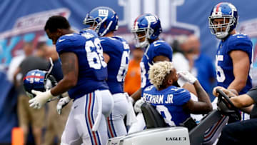 EAST RUTHERFORD, NJ - OCTOBER 08: Odell Beckham (Photo by Jeff Zelevansky/Getty Images)
