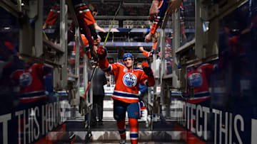 EDMONTON, AB - MARCH 4: Leon Draisaitl. (Photo by Andy Devlin/NHLI via Getty Images)