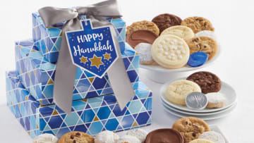 Cheryl’s Cookies® Hanukkah Gift Tower. Image courtesy 1800Flowers