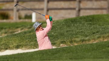 PEBBLE BEACH, CALIFORNIA - FEBRUARY 05: Actor Bill Murray plays a shot on the second hole during the 3M Celebrity Challenge prior to the AT&T Pebble Beach Pro-Am at Pebble Beach Golf Links on February 05, 2020 in Pebble Beach, California. (Photo by Michael Reaves/Getty Images)