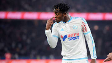 PARIS, FRANCE - OCTOBER 04: Michy Batshuayi of Olympique de Marseille reacts after an off side during the Ligue 1 game between Paris Saint-Germain and Olympique de Marseille at Parc des Princes on October 4, 2015 in Paris, France. (Photo by Aurelien Meunier/Getty Images)