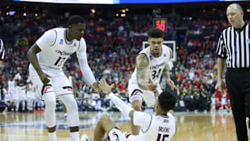 Cincinnati Bearcats forward Tre Scott and guard Jarron Cumberland at Nationwide Arena. USA Today.