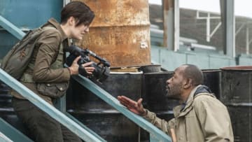 Maggie Grace as Althea, Lennie James as Morgan Jones - Fear the Walking Dead _ Season 4, Episode 7 - Photo Credit: Richard Foreman, Jr/AMC