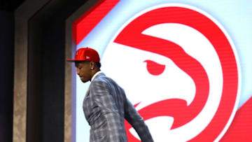 NEW YORK, NY - JUNE 22: John Collins walks off stage after being drafted 19th overall by the Atlanta Hawks during the first round of the 2017 NBA Draft at Barclays Center on June 22, 2017 in New York City. NOTE TO USER: User expressly acknowledges and agrees that, by downloading and or using this photograph, User is consenting to the terms and conditions of the Getty Images License Agreement. (Photo by Mike Stobe/Getty Images)