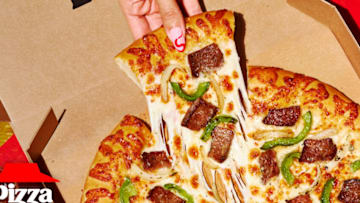 New Pizza Hut Cheesesteak Pizza, photo provided by Pizza Hut
