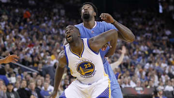 Mar 8, 2015; Oakland, CA, USA; Golden State Warriors forward Draymond Green (23) boxes out Los Angeles Clippers center DeAndre Jordan (6) in the second quarter at Oracle Arena. Mandatory Credit: Cary Edmondson-USA TODAY Sports