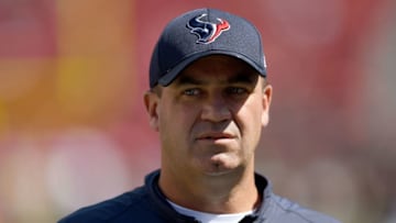 SANTA CLARA, CA - AUGUST 14: Head Coach Bill O'Brien of the Houston Texans looks on during pregame warm ups prior to playing the San Francisco 49ers in a preseason game at Levi's Stadium on August 14, 2016 in Santa Clara, California. (Photo by Thearon W. Henderson/Getty Images)