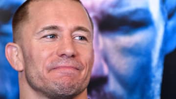 MONTREAL, QC - OCTOBER 25: Georges St-Pierre addresses members of the media during the UFC Media Day at Tristar Gym on October 25, 2017 in Montreal, Quebec, Canada. (Photo by Minas Panagiotakis/Getty Images)