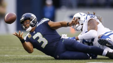 SEATTLE, WA - OCTOBER 1: Quarterback Russell Wilson (Photo by Jonathan Ferrey/Getty Images)