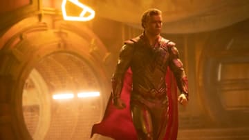 (L-R): Will Poulter as Adam Warlock in Marvel Studios' Guardians of the Galaxy Vol. 3. Photo by Jessica Miglio. © 2022 MARVEL.