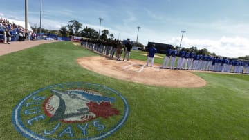 DUNEDIN, FL - MARCH 3: General view as the Toronto Blue Jays prepare to host the Pittsburgh Pirates in the spring training opener for both teams at Florida Auto Exchange Stadium on March 3, 2015 in Dunedin, Florida. (Photo by Joe Robbins/Getty Images)
