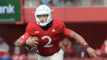 LINCOLN, NE - NOVEMBER 10: Quarterback Adrian Martinez #2 of the Nebraska Cornhuskers runs against the Illinois Fighting Illini at Memorial Stadium on November 10, 2018 in Lincoln, Nebraska. (Photo by Steven Branscombe/Getty Images)