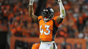 DENVER, CO - AUGUST 27: Denver Broncos safety T.J. Ward vs. the Carolina Panthers at Sports Authority Field at Mile High on Thursday, September 8, 2016. (Photo by Steve Nehf/The Denver Post via Getty Images)