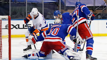 Alexandar Georgiev #40 of the New York Rangers (Photo by Bruce Bennett/Getty Images)