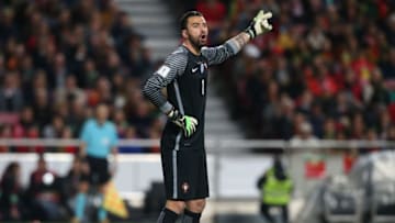 LISBON, PORTUGAL - MARCH 25: Portugal's goalkeeper Rui Patricio in action during the FIFA 2018 World Cup Qualifier match between Portugal and Hungary at Estadio da Luz on March 25, 2017 in Lisbon, Portugal. (Photo by Gualter Fatia/Getty Images)