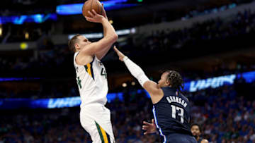 Bojan Bogdanovic #44 of the Utah Jazz. (Photo by Tom Pennington/Getty Images)