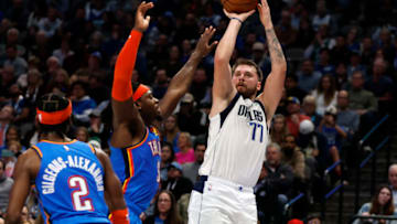 Luka Doncic #77 of the Dallas Mavericks (Photo by Tim Heitman/Getty Images)