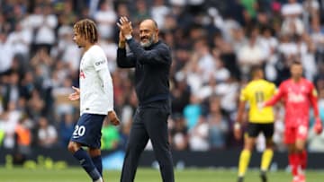 LONDON, ENGLAND - AUGUST 29: Nuno Espirito Santo the manager / head coach of Tottenham Hotspur at full time of the Premier League match between Tottenham Hotspur and Watford at Tottenham Hotspur Stadium on August 29, 2021 in London, England. (Photo by James Williamson - AMA/Getty Images)