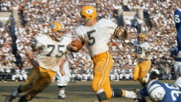 BALTIMORE, MD - OCTOBER 28: Running back Paul Hornung No. 5 of the Green Bay Packers (Photo by Focus on Sport/Getty Images)