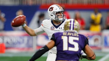 Jarrett Stidham threw for 273 yards in Week 1 but didn't play much in Week 2. (Photo by Kevin C. Cox/Getty Images)