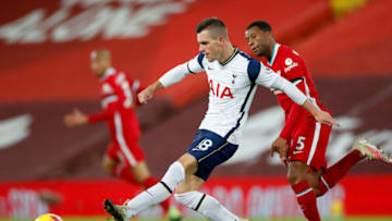 LIVERPOOL, ENGLAND - DECEMBER 16: Giovani Lo Celso of Tottenham Hotspur passes the ball. (Photo by Clive Brunskill/Getty Images)
