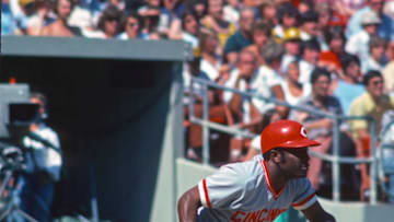 PITTSBURGH, PA - 1977: Joe Morgan of the Cincinnati Reds bats against the Pittsburgh Pirates during a Major League Baseball game at Three Rivers Stadium in 1977 in Pittsburgh, Pennsylvania. (Photo by George Gojkovich/Getty Images)