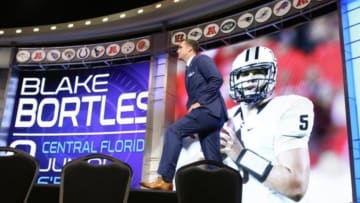 May 8, 2014; New York, NY, USA; Blake Bortles (Central Florida) is introduced to the stage before the 2014 NFL Draft at Radio City Music Hall. Mandatory Credit: Adam Hunger-USA TODAY Sports