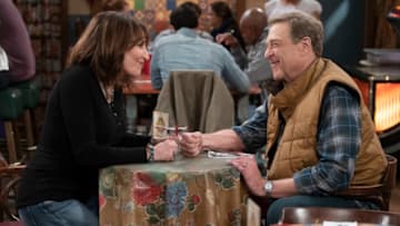 THE CONNERS - "O Sister, Where Art Thou?" - When Becky helps Harris keep a secret from Darlene, it opens up a can of worms that causes a rift between the two sisters. Jackie supports Peter with his Nordic history project, and Dan reunites with an old friend, on an all-new episode of "The Conners," TUESDAY, DEC. 11 (8:00-8:31 p.m. EST), on The ABC Television Network. (Eric McCandless via Getty Images)KATEY SAGAL, JOHN GOODMAN
