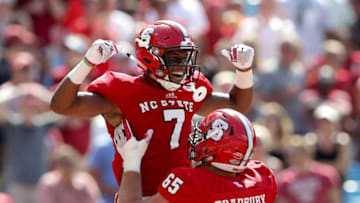 Garrett Bradbury #65 of the North Carolina State Wolfpack (Photo by Streeter Lecka/Getty Images)