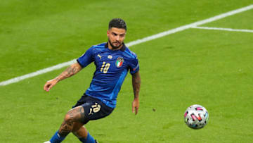 LONDON, ENGLAND - JULY 11: Lorenzo Insigne of Italy during the UEFA Euro 2020 Championship Final between Italy and England at Wembley Stadium on July 11, 2021 in London, United Kingdom. (Photo by Robbie Jay Barratt - AMA/Getty Images)