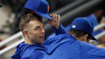 NEW YORK, NY - SEPTEMBER 07: David Wright #5 of the New York Mets sits in the dugout during a game against the Philadelphia Phillies at Citi Field on September 7, 2018 in the Flushing neighborhood of the Queens borough of New York City. (Photo by Jim McIsaac/Getty Images)