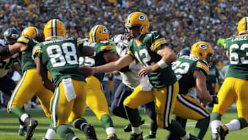 GREEN BAY, WI - SEPTEMBER 10: Aaron Rodgers