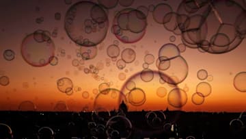 ROME, ITALY - FEBRUARY 6: Soap bubbles are seen in front of St. Peter's Basilica at sunset on February 6, 2019 in Rome, Italy. (Photo by Antonio Masiello/Getty Images)