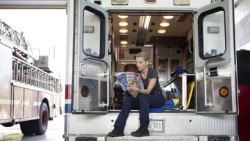 CHICAGO FIRE -- "This Isn't Charity" Episode 704 -- Pictured: Kara Killmer as Sylvie Brett -- (Photo by: Adrian Burrows/NBC)