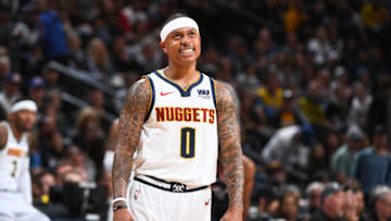 DENVER, CO - FEBRUARY 24: Isaiah Thomas #0 of the Denver Nuggets reacts against the LA Clippers on February 24, 2019 at the Pepsi Center in Denver, Colorado. NOTE TO USER: User expressly acknowledges and agrees that, by downloading and/or using this Photograph, user is consenting to the terms and conditions of the Getty Images License Agreement. Mandatory Copyright Notice: Copyright 2019 NBAE (Photo by Garrett Ellwood/NBAE via Getty Images)