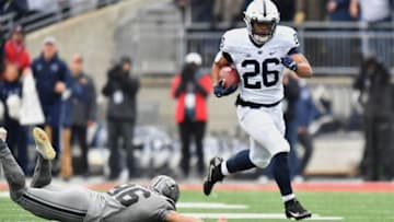 COLUMBUS, OH - OCTOBER 28: Saquon Barkley (Photo by Jamie Sabau/Getty Images)