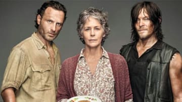 Andrew Lincoln, Melissa McBride, and Norman Reedus, Entertainment Weekly magazine cover - Dan Winters (Entertainment Weekly)