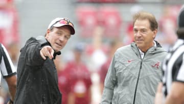 Auburn football can get a major assist from Nick Saban and Alabama on Saturday, with the Crimson Tide having the chance to reveal a new Tigers HC candidate Mandatory Credit: Marvin Gentry-USA TODAY Sports