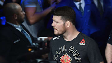 NEW YORK, NY - NOVEMBER 04: Michael Bisping of England approaches the octagon for his UFC middleweight championship bout against Georges St-Pierre of Canada during the UFC 217 event at Madison Square Garden on November 4, 2017 in New York City. (Photo by Josh Hedges/Zuffa LLC/Zuffa LLC via Getty Images)