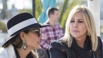 THE REAL HOUSEWIVES OF ORANGE COUNTY -- "Rumors" Episode 1306 -- Pictured: (l-r) Kelly Dodd, Vicki Gunvalson -- (Photo by: Dale Berman/Bravo)