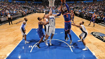 ORLANDO, FL - NOVEMBER 8: Tim Hardaway Jr. #3 of the New York Knicks goes for a lay up against the Orlando Magic on November 8, 2017 at Amway Center in Orlando, Florida. Copyright 2017 NBAE (Photo by Fernando Medina/NBAE via Getty Images)