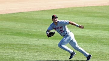 Oct 11, 2016; Glendale, AZ, USA; Scottsdale Scorpions outfielder Tim Tebow of the New York Mets tracks a fly ball against the Glendale Desert Dogs during an Arizona Fall League game at Camelback Ranch. Mandatory Credit: Mark J. Rebilas-USA TODAY Sports