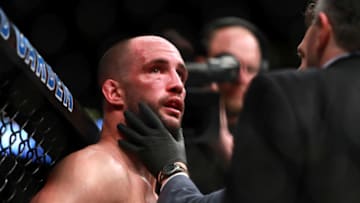 BOSTON, MA - JANUARY 20: Volkan Oezdemir looks on after being defeated by Daniel Cormier in their Light Heavyweight Championship fight during UFC 220 at TD Garden on January 20, 2018 in Boston, Massachusetts. (Photo by Mike Lawrie/Getty Images)