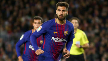 André Gomes during the spanish football league La Liga match between FC Barcelona and Leganes at the Camp Nou Stadium in Barcelona, Catalonia, Spain on April 7, 2018 (Photo by Miquel Llop/NurPhoto via Getty Images)