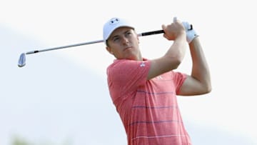 HONOLULU, HI - JANUARY 11: Jordan Spieth of the United States plays his shot from the 17th tee during round one of the Sony Open In Hawaii at Waialae Country Club on January 11, 2018 in Honolulu, Hawaii. (Photo by Sam Greenwood/Getty Images)