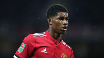 MANCHESTER, ENGLAND - SEPTEMBER 20: Marcus Rashford of Manchester United in action during the Carabao Cup Third Round between Manchester United and Burton Albion at Old Trafford on September 20, 2017 in Manchester, England. (Photo by Matthew Peters/Man Utd via Getty Images)