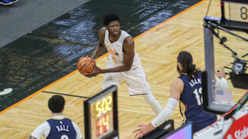Orlando Magic center Mohamed Bamba has struggled to get minutes and consistency in is young career. (Photo by Alex Menendez/Getty Images)
